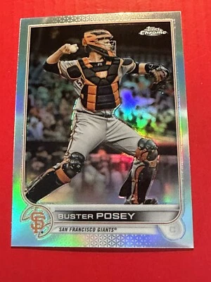 2022 Topps Chrome Buster Posey REFRACTOR San Francisco Giants Free Shipping - Image 1 of 4
