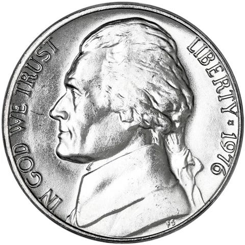 1976 (P) Jefferson Nickel BU US Coin Cover