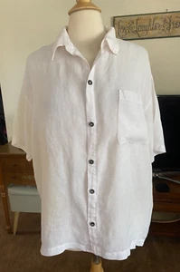 CP Shades short sleeve Shirt size M Button Up Lagenlook Coastal Oversized - Picture 1 of 11