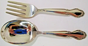 ANTIQUE ROGERS SILVER STERLING SILVER WEDDING BELLS BABY FORK SPOON NO MONO - Picture 1 of 6