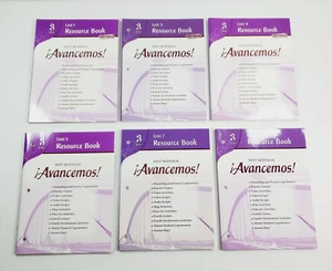 Lot of 6 Avancemos! Unit Resource Books Level 3 Units 1, 3-5, 7, 8 Homeschool PB - Picture 1 of 8