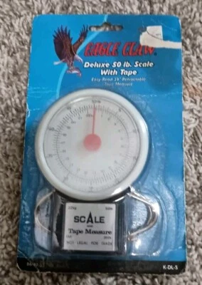 Eagle Claw Deluxe 50 Lb Scale With Tape Easy Read Retractable Tape Measure - Image 1 of 4