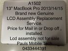Apple Macbook Pro 13" Retina 2013-14-15 A1502 Complete Lcd Screen Assembly
