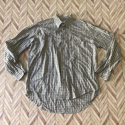 Beretta Sport Hombre Manga Larga Cuadros Informal Abotonada. Talla XL Hecho en Italia Foto 1 de 4