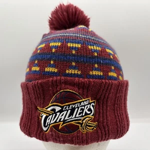 Cleveland Cavaliers NBA Mitchell & Ness Rojo 2015 Pom Tejido Puño Azteca Gorro OSFM - Imagen 1 de 14