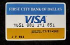 First City Bank of Dallas Visa Kreditkarte ab 1981 ~ unsere cb986