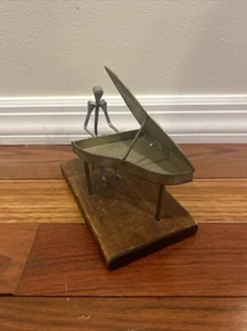 Mid Century Sternal Brutalist Nail Art Sculpture Made In Spain Vintage Piano - Picture 1 of 12