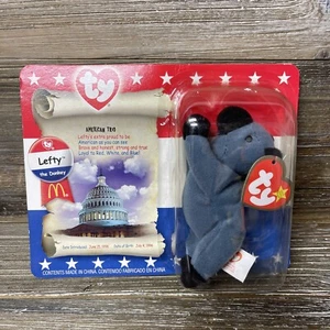 McDonalds Lefty the Donkey Democrat Donkey Plush Left TY Beanie Baby NIB - Picture 1 of 2