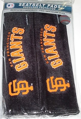 Par de almohadillas de cinturón de seguridad MLB de los Gigantes de San Francisco de terciopelo por Fremont Die Foto 1 de 2