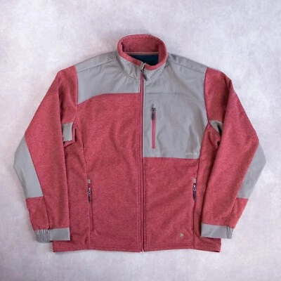 Orvis Men's Hybrid Wool Fleece Lined Full Zip Jacket Red/Gray Size XL (2R3F) - Image 1 of 4