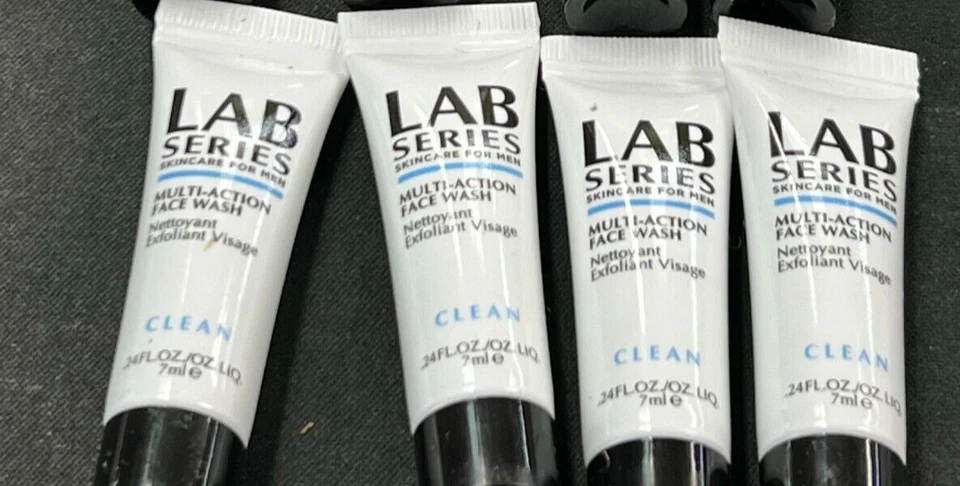 LOT OF 4 X LAB SERIES MULTI-ACTION FACE WASH - 0.24 OZ/7 ML EACH - TRAVEL SIZE - Image 1 of 1