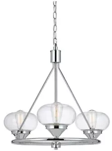 Cal Lighting 60w X 3 Maywood Glass Chendelier FX3624-3 - Picture 1 of 4