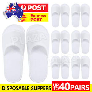 20/40pair SPA Hotel Guest Slippers Towelling Open Toe Disposable Shoes Household