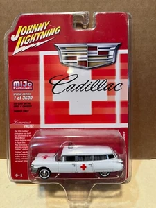 1/64 JOHNNY LIGHTNING MIJO EXCLUSIVES 1959 CADILLAC AMBULANCE WHITE - Picture 1 of 2