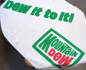 NICE! HTF Vintage Mountain Dew Promo Towel "DEW IT TO IT" 58"x30" Mtn Beach Pool - Picture 1 of 5