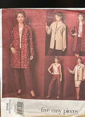 Vogue 2706 Five easy pieceseasy pieces Size 14-18 Sewing Pattern - Image 1 of 2