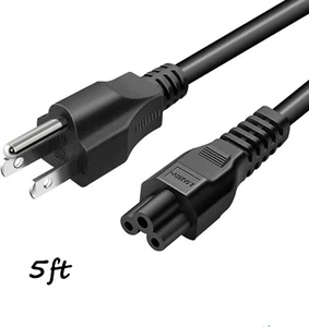 AC Power Cord Cable Plug For Compaq Laptop Mickey Mouse 3 Prong 3-Pin NEW CANON - Picture 1 of 5