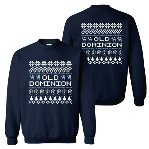 Old Dominion Monarchs Holiday Sweater Sweatshirt - Navy Cover