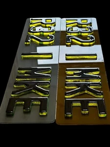 Double 4D HULK GREEN Neons with 3d Black gel tops On Tinted plates - Picture 1 of 5