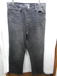 Levi Strauss DAMENJEANSHOSE RIBCAGE GERADER KNÖCHEL ANTHRAZIT GRÖSSE 32 INNENNAHT 27" - Bild 1 von 6