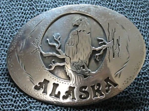 ¡HEBILLA DE CINTURÓN DE ÁGUILA WESTERN ALASKA! ¡DE COLECCIÓN! ¡RARO! ¡HECHO A MANO! ¡GRANDE! ¡Década de 1980! EE. UU. - Imagen 1 de 9