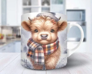 Winter Highland Cow Coffee Mug - Picture 1 of 1