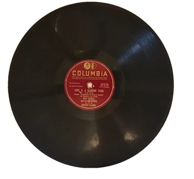 Ray Noble Love Is A Random Thing / Linda 78 RPM Columbia Shellac Record 37215 Foto 1 de 4