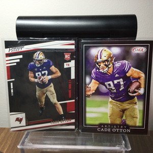 (2)2022 Panini Prestige/Sage Artistry RC Cade Otton #375/#37