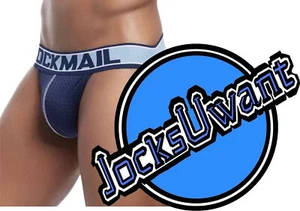 Jockmail Mesh Jockstrap - Dark Blue - Picture 1 of 2