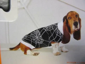 Spiderweb Halloween Dog and Cat Sweater Turtleneck Pet Outfit Size Medium - Picture 1 of 6