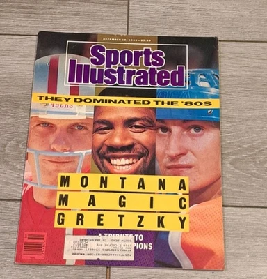 Revista Sports Illustrated 18 de diciembre de 1989 Montana Magic Gretzky Three Champions Foto 1 de 2