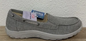 Skechers Air Cooled Memory Foam Relaxed Fit Womens Shoes Slip On Gray Size 9 - Picture 1 of 10