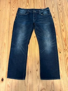 Buffalo David Bitton Jeans Mens 36x32 Blue Driven-x Relax Straight Stretch Pants - Picture 1 of 6