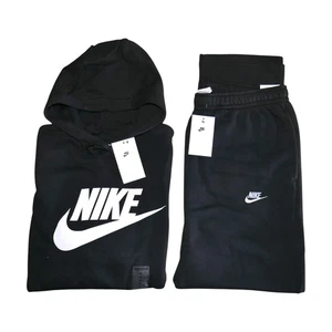 Felpa Nike Club Fleece uomo 2 pezzi taglia XL tuta abbinata nera set nuova con etichetta - Foto 1 di 13