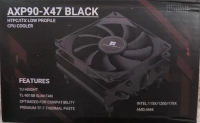 Thermalright AXP90-X47 Black CPU Cooler Low Profile HTPC ITX Cooling Fan New - Image 1 of 4