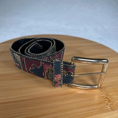 Cinturón tapiz tejido absolutamente fresco vintage para mujer hebilla dorada 35 en bohemio Foto 1 de 4