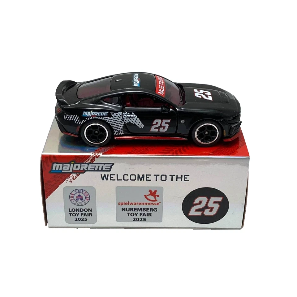 Ford Mustang Dark Horse Black Majorette 204E Diecast Car Toy Fair Car 2025 - Immagine 1 di 3