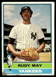 1976 Topps Rudy May (Crease) New York Yankees #481 - Picture 1 of 2