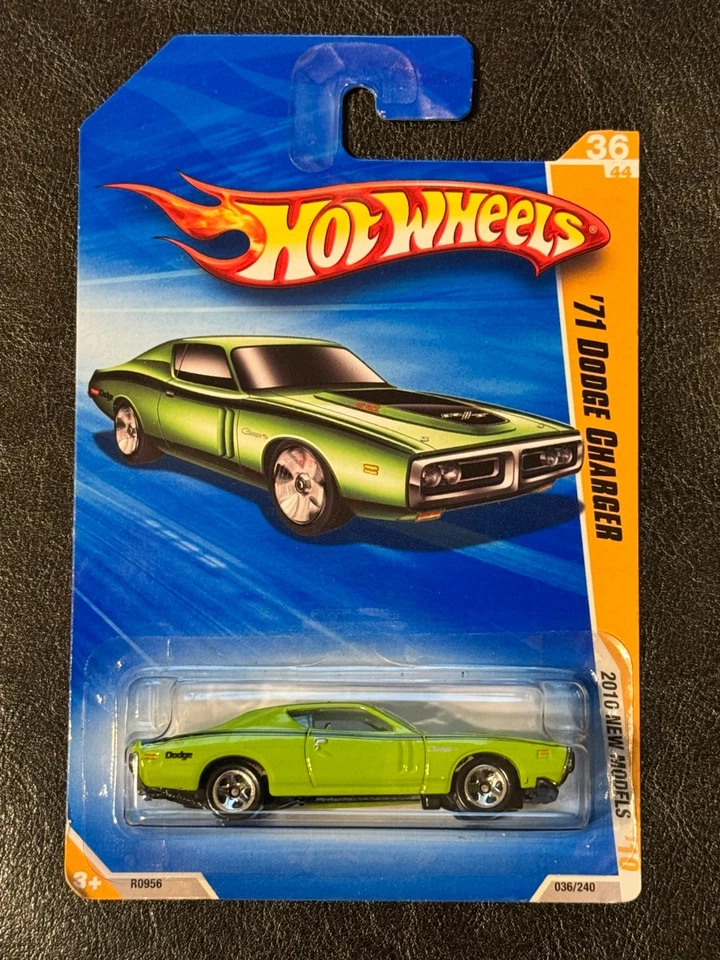 Hot Wheels 2010 New Models Green ‘71 Dodge Charger #36/240 - Image 1 of 1