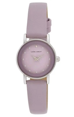 ❀׿װ٣❀ RELOJ LAURA ASHLEY Lila Púrpura DAMAS esfera redonda y correa vegana ~ PVP £215 Foto 1 de 4
