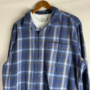 Eddie Bauer Blue Grunge Style Men's XXL Flannel Skate - Picture 1 of 6