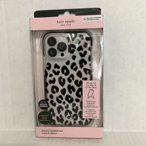 Kate Spade iPhone 13 Pro Max/12 Pro Max Defensive Hard Shell Leopard Print Case - Picture 1 of 3