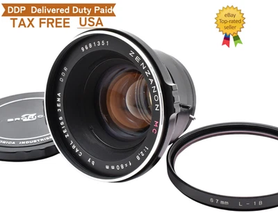 [MINT w/Filter] BRONICA ZENZANON MC 80mm F2.8 CARL ZEISS JENA DDR From JAPAN - Image 1 of 4