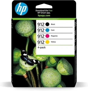 CARTUCCE HP 912 MULTIPACK 6ZC74AE KIT ORIGINALE NERO COLORI CIANO GIALLO MAGENTA - Foto 1 di 1