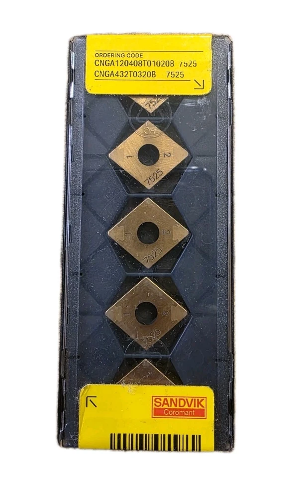 ​LOTE de 5 piezas Sandvik CBN N123L1-080008S01025 7015 insertos de rosca (5 estuches) NUEVO Foto 1 de 2