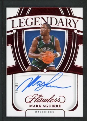 2023-24 MARK AGUIRRE 08/15 AUTO PANINI FLAWLESS LEGENDARY SCRIPTS AUTOGRAPHS - Image 1 of 2