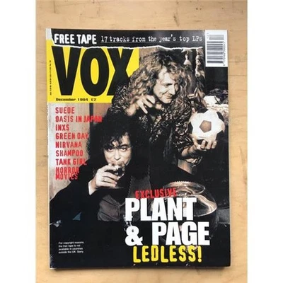 JIMMY PAGE & ROBERT PLANT VOX #51 MAGAZINE DEC 1994 PAGE AND PLANT COVER WITH MO - Image 1 of 2