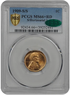 1909-S/S  S/Horizontal S Lincoln PCGS CAC RD 66+ - Image 1 of 4