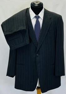 Traje de negocios a rayas de diseñador para hombre GIORGIO ARMANI LE COLLEZIONI talla 44 R - Imagen 1 de 9