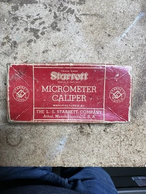 Pinza micrómetro Starrett Nº 436 1 pulgada vintage 1968 Foto 1 de 4